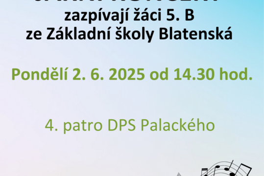 Jarní koncert žáků 5. B ze ZŠ Blatenská Horažďovice
