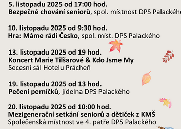 Akce v listopadu 2025