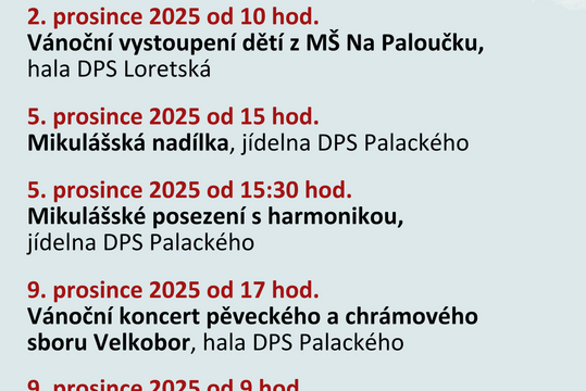 Akce v prosinci 2025